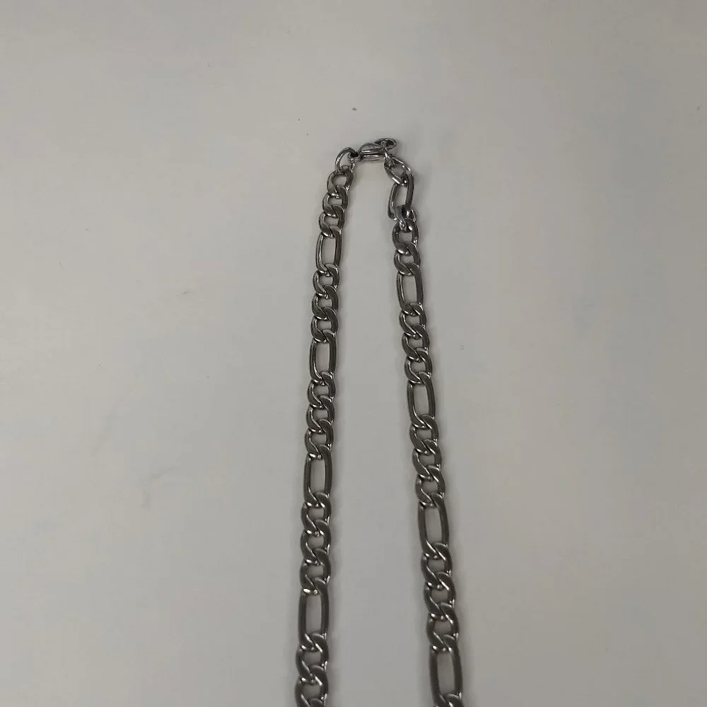 Chisel Figaro Chain Stainless Steel Necklace Link Unisex Gift Minimalist Preppy